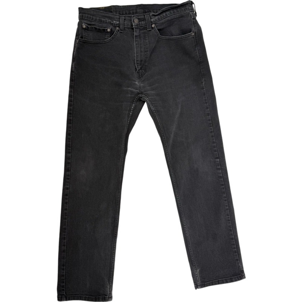 LEVI'S 34x30 506 Regular Straight Jeans Black Denim Pants Mens W34 L30